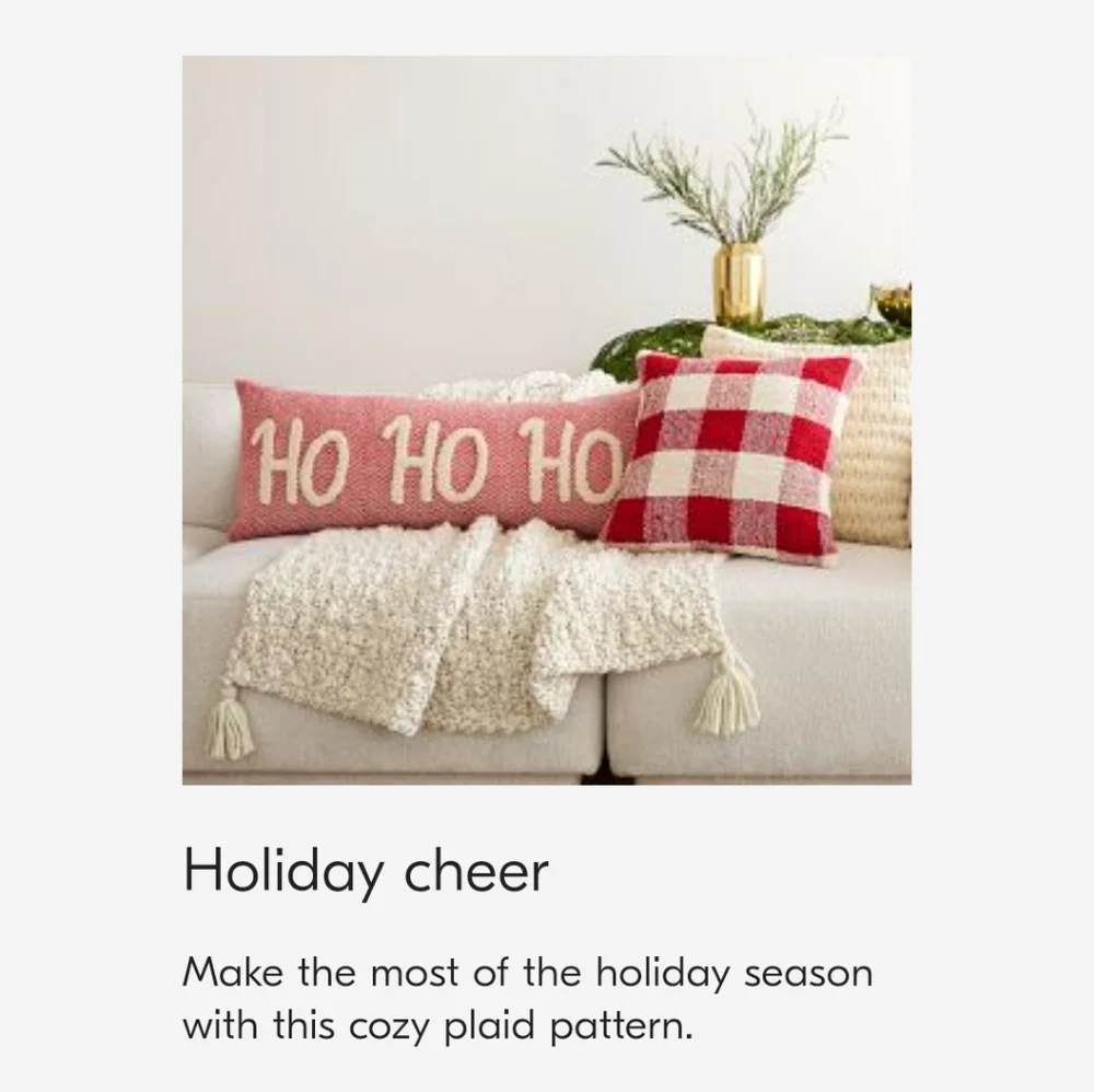 West Elm Buffalo Check Linen Pillow Cover